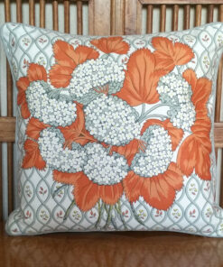 Country Collection Rust & Grey Guelder Rose Cushion 36x36cm