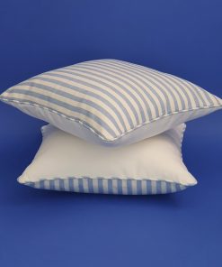 New England Blue and White Broad Stripe Cushion 36x36cm 7 New England Blue and White Broad Stripe Cushion 36x36cm - Image 3