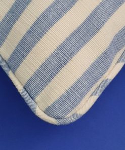 New England Blue and White Broad Stripe Cushion 36x36cm 8 New England Blue and White Broad Stripe Cushion 36x36cm - Image 4
